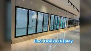 Двери дисплея холодной комнаты винного магазина