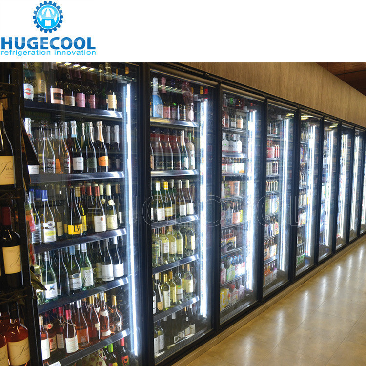 6 Inch PU Panel Commercial L Type Display Walk in Cooler with Beer Cave Temperature -0.4f