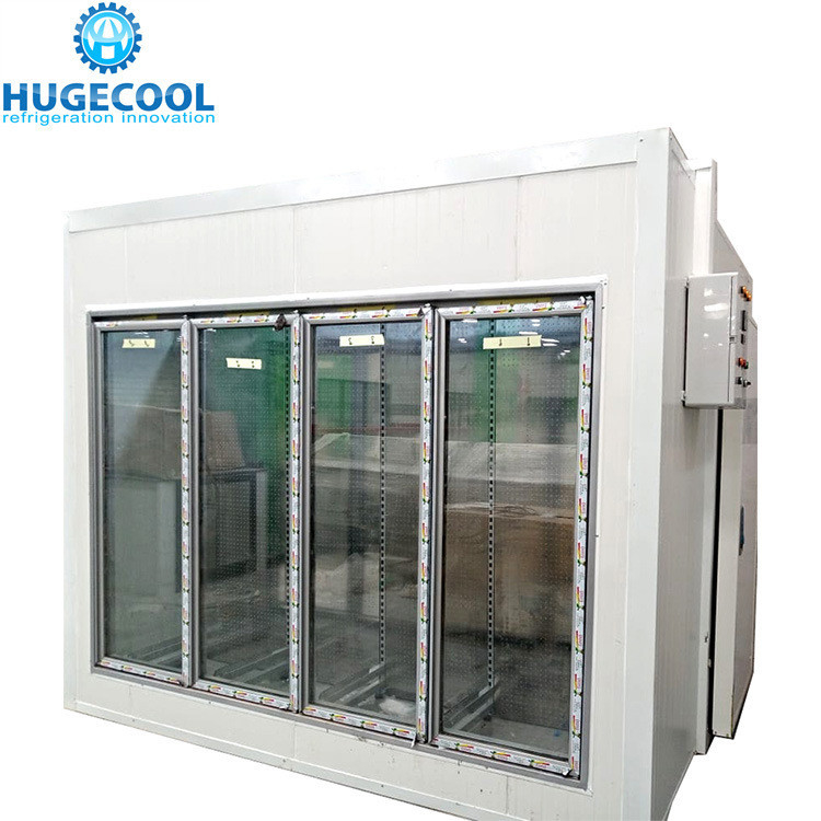 Refrigeration Equipment Customized Request Walk in Cooler Glass Door for Supermarket
