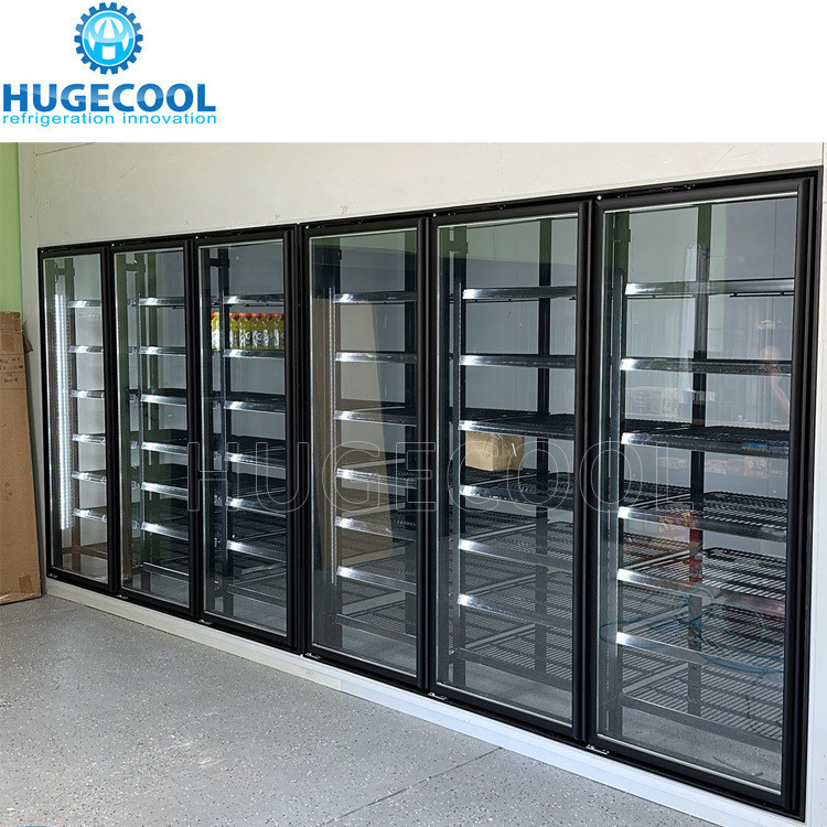 Online Service Glass Door Walk In Cooler For Vegetable Fruit Refrigerator Freezer Combo